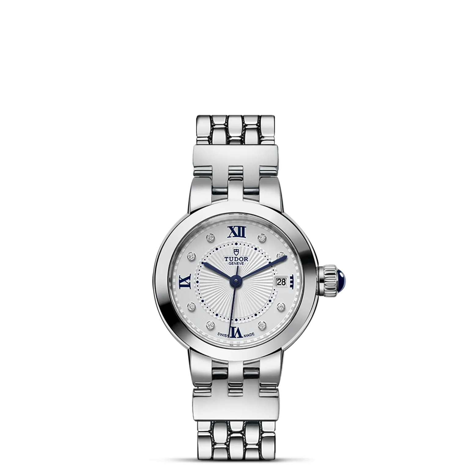 Clair de Rose, con Dial Opaline with 8 diamondsy Bisel Smooth steel bezel with polished finish