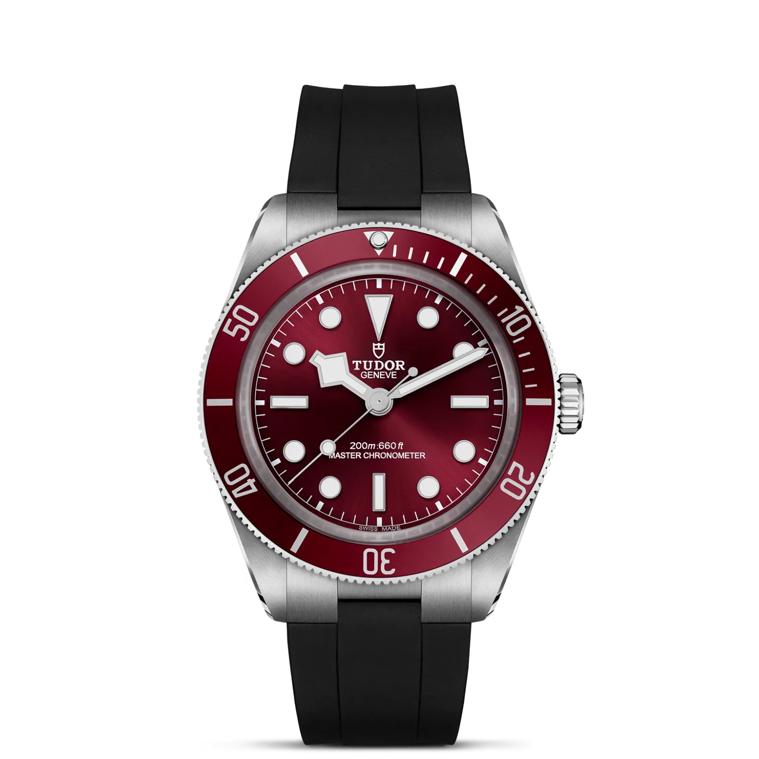 Black Bay 58, con Dial Burgundy, domed, with applied hour markersy Bisel Unidirectional rotatable bezel in stainless steel with anodised aluminium insert