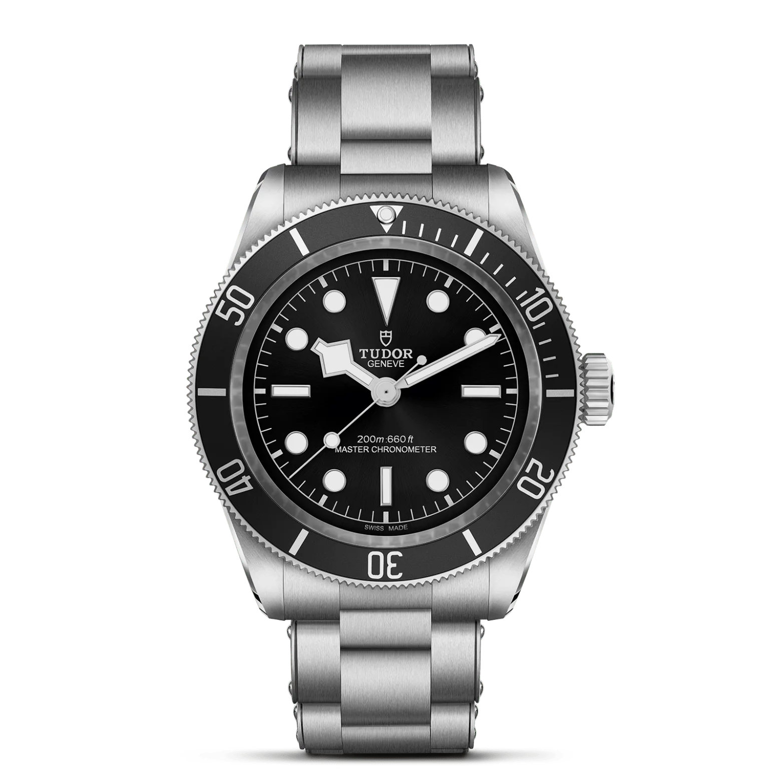 Black Bay, con Dial Black, domed, with silver-coloured applied hour markersy Bisel 60-minute unidirectional bezel in stainless steel with black aluminium insert