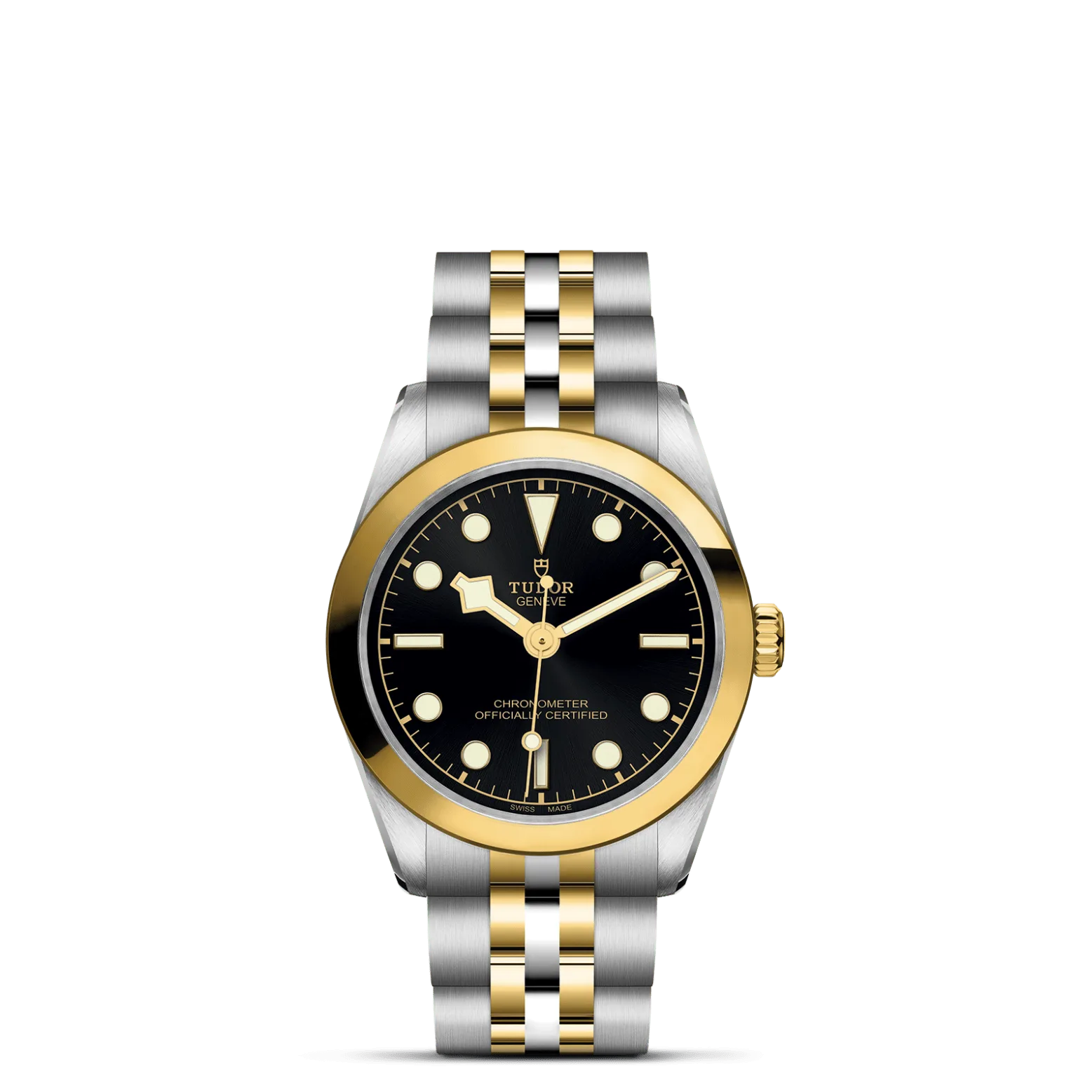 Black Bay One 31 S&G, con Dial Blacky Bisel Fixed bezel in solid yellow gold