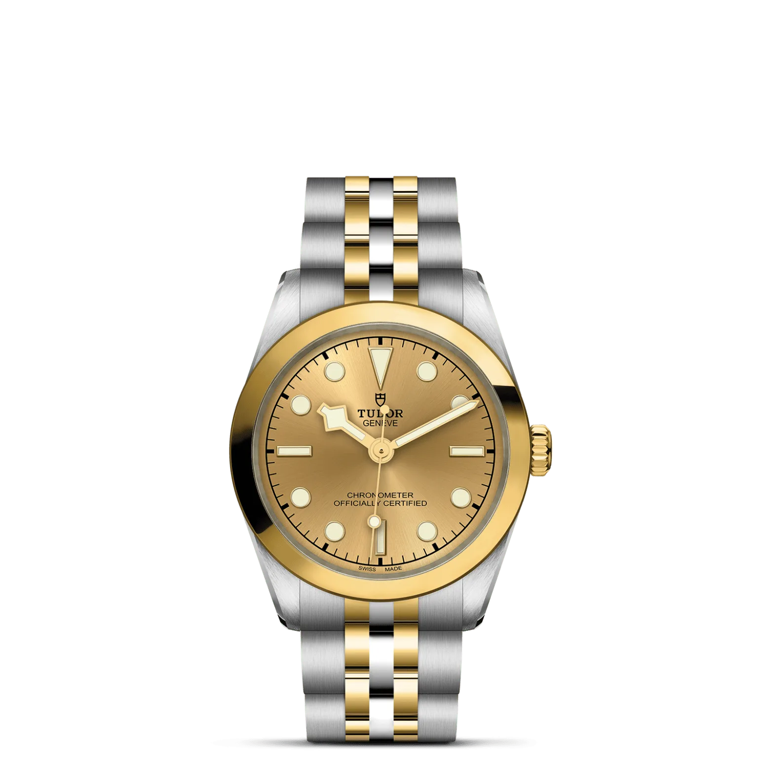 Black Bay One 31 S&G, con Dial Champagne-coloury Bisel Fixed bezel in solid yellow gold