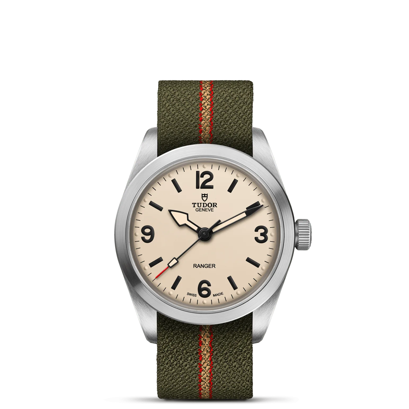 Ranger, con Dial Beige, domedy Bisel Smooth satin-brushed steel