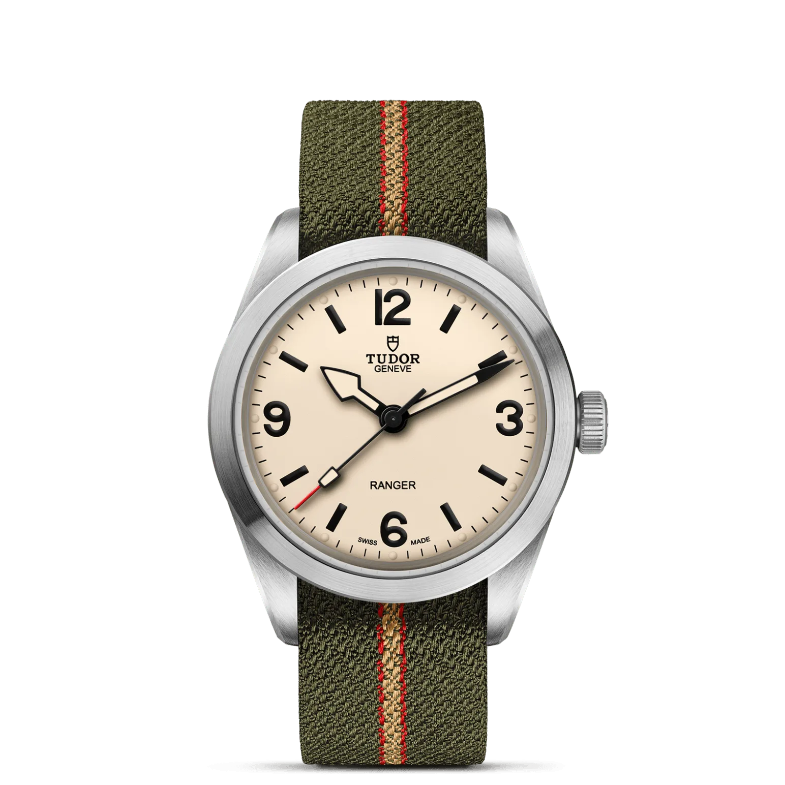 Ranger, con Dial Beige, domedy Bisel Smooth satin-brushed steel