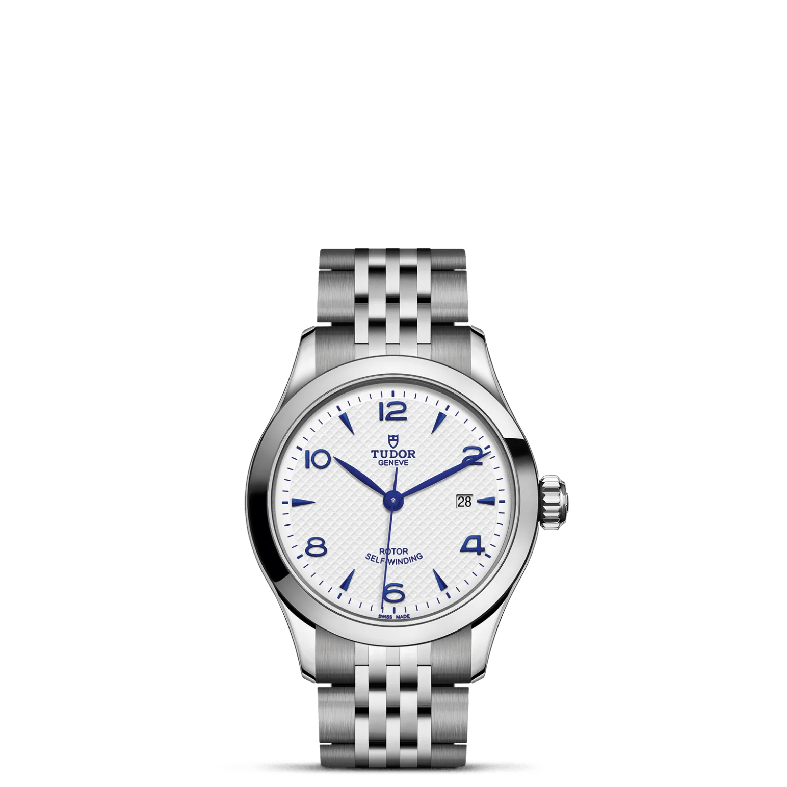 TUDOR 1926, con Dial Opaline, embossed decoration, domedy Bisel Smooth steel bezel with polished finish