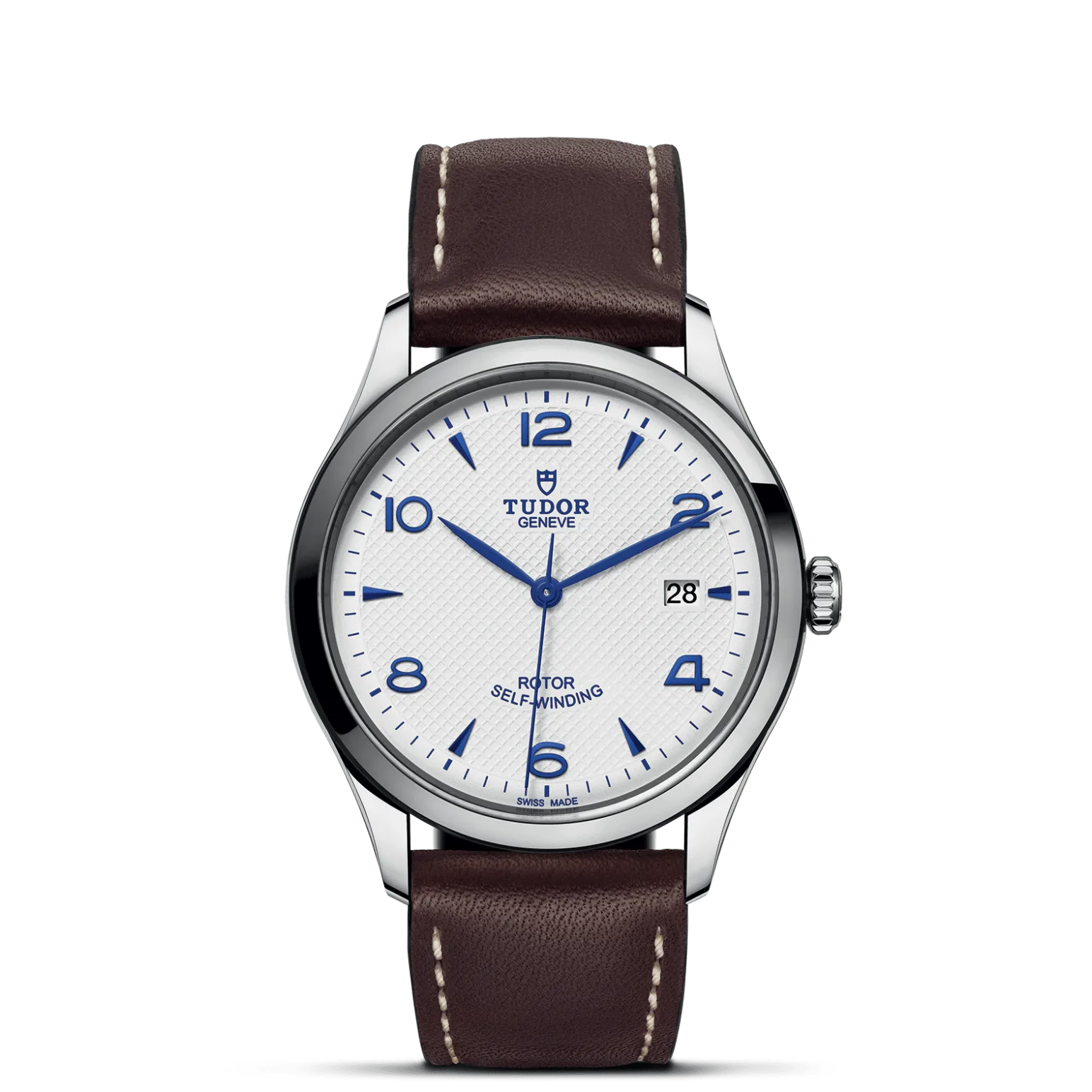 TUDOR 1926, con Dial Opaline, embossed decoration, domedy Bisel Smooth steel bezel with polished finish