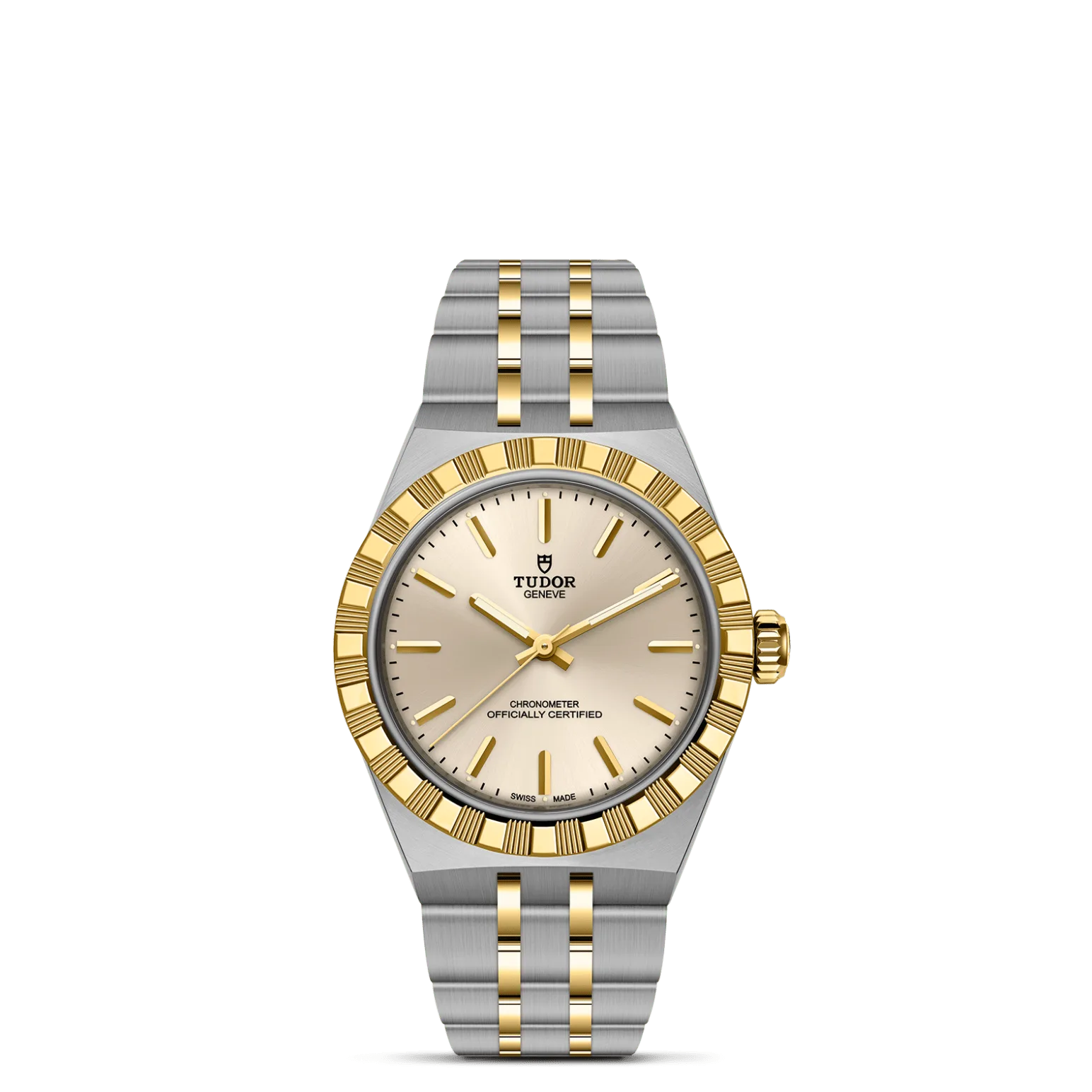 TUDOR Royal, con Dial Esfera marfil, marcadores de la hora con apliquesy Bisel Bisel fijo de oro amarillo macizo