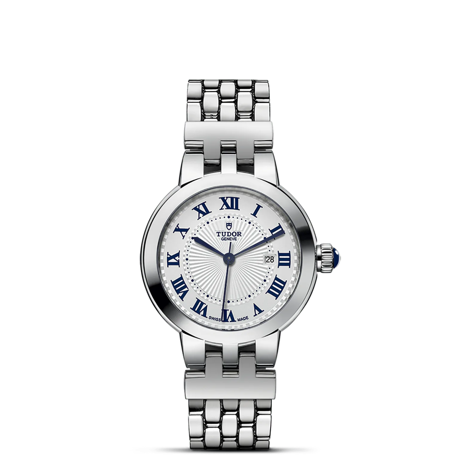 Clair de Rose, con Dial Opalinay Bisel Bisel liso de acero, acabado pulido