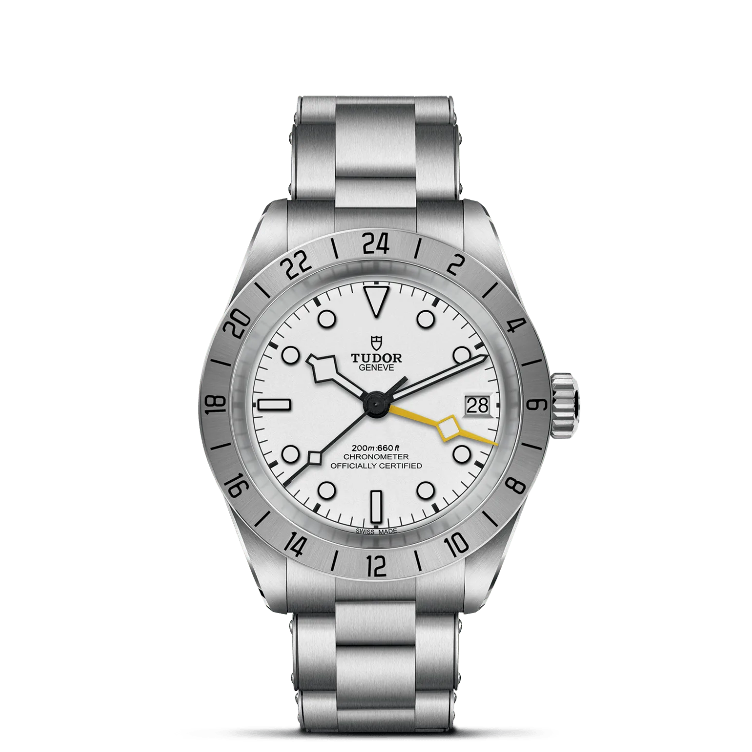 Black Bay Pro, con Dial Opalina, abombaday Bisel Bisel fijo graduado 24 horas en acero satinado