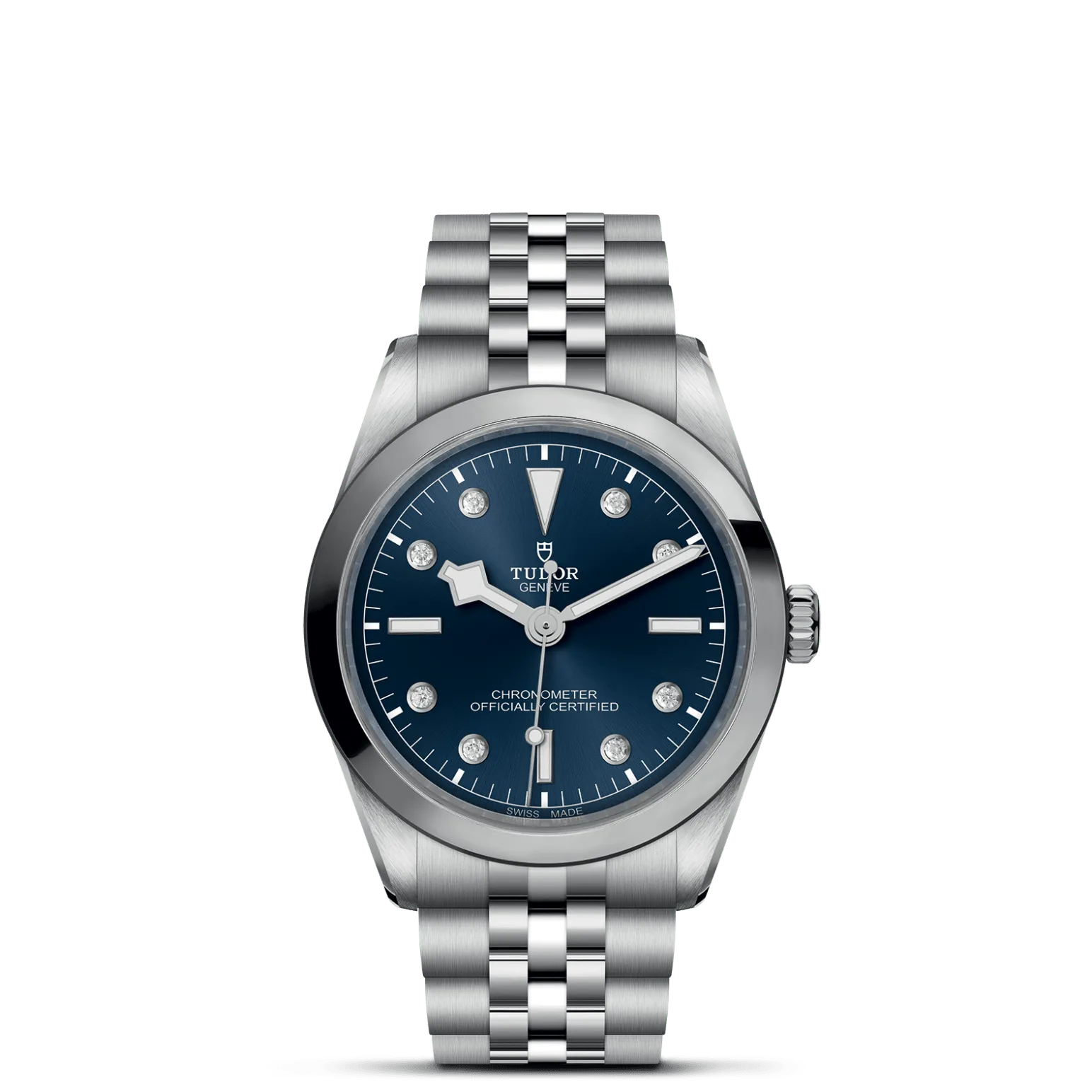 Black Bay One 36, con Dial Azul con 8 diamantesy Bisel Bisel de acero inoxidable, acabado pulido y satinado