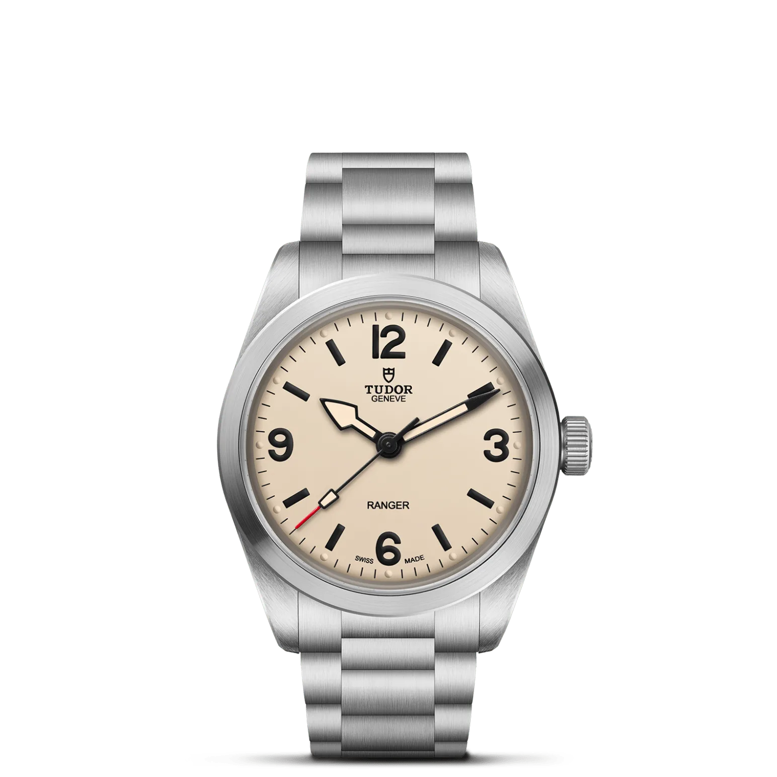 Ranger, con Dial Beige, abombaday Bisel Liso, de acero satinado