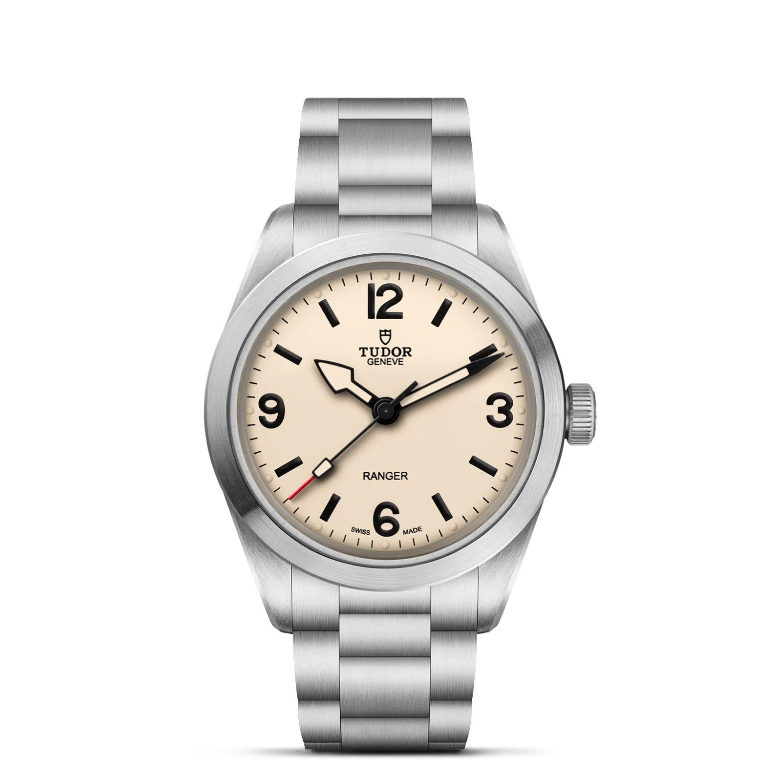 Ranger, con Dial Beige, abombaday Bisel Liso, de acero satinado